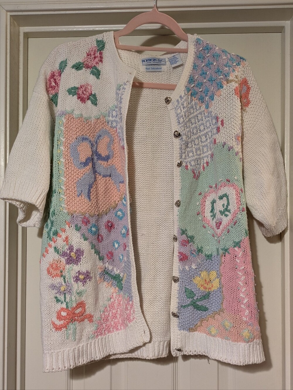 Vintage Cottage Core Short Sleeve Sweater